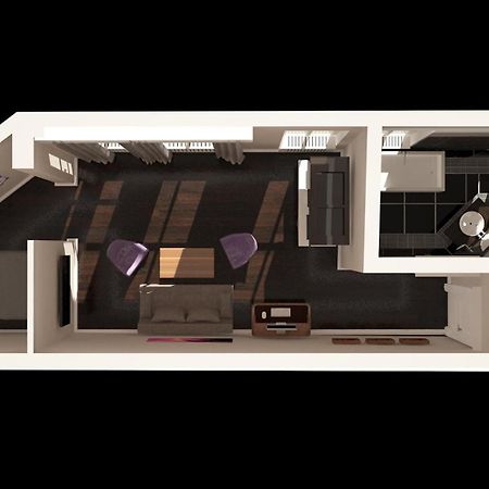 Arabel Design Apartments Berlin Rum bild 3D rendering of a typical studio apartment